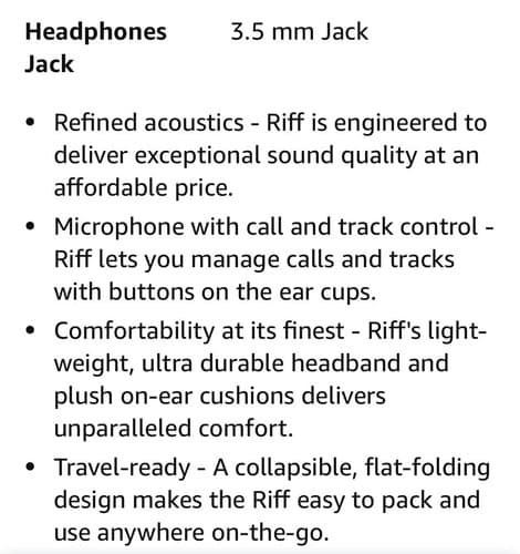 Skullcandy Riff Wired On-Ear Headphones (S5PXW-L003) - Black - NEW - Thumbnail 5