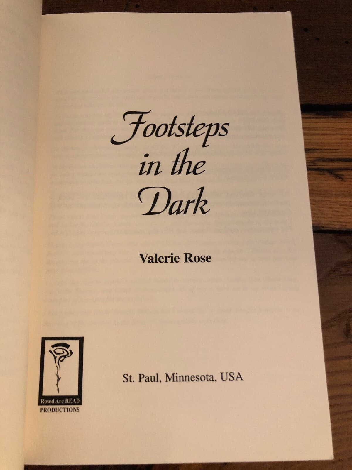 Autographed- Footsteps In The Dark Valerie Rose 2004 - Thumbnail 4
