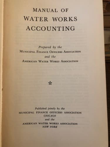Manual of Water Works Accounting 1951 2nd Edition - Thumbnail 2