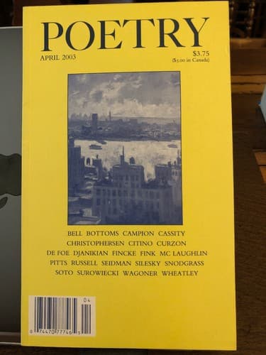 POETRY VOLUME CLXXXII [182] NUMBER 1 APRIL 2003 - Image 1