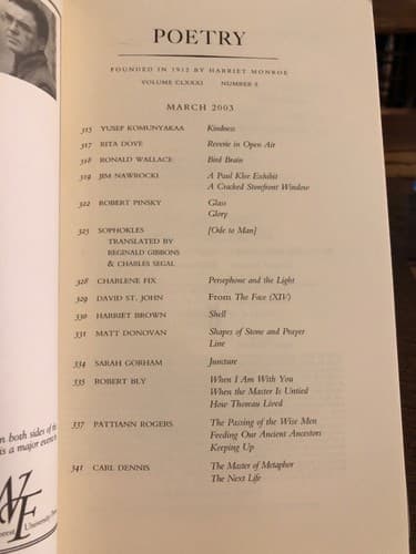 Poetry: Volume 181, Number 5 ( march 2003) - Thumbnail 2