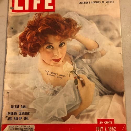 LIFE Magazine July 7, 1952 Arlene Dahl, celebrated lingerie designer and pin-up - Image 1