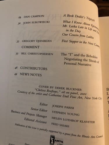 POETRY VOLUME CLXXXII [182] NUMBER 1 APRIL 2003 - Thumbnail 3