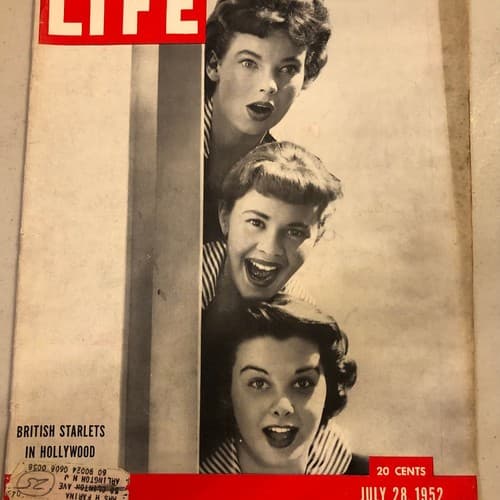 Life Magazine July 28, 1952 British starlets making their mark in Hollywood, Fol - Image 1
