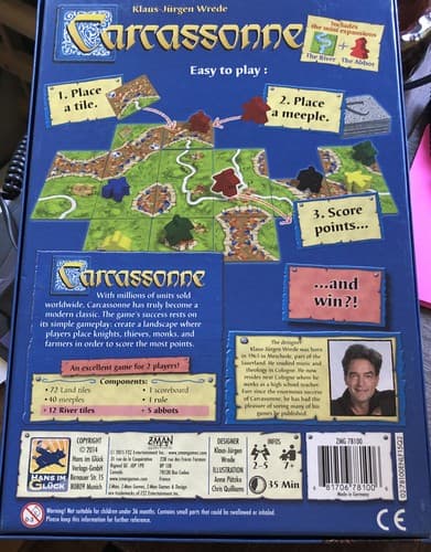 NEW Carcassonne Board Game Z-Man 2 Mini Expansions The River + The Abbot - Thumbnail 2