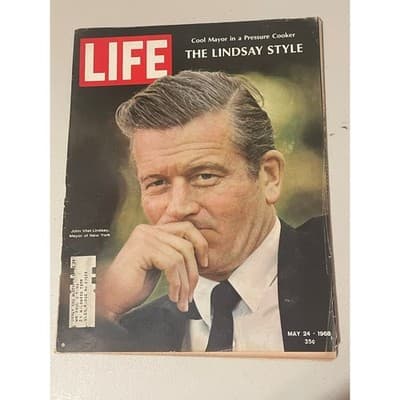 Life Magazine May 24 1968 John Vliet Lindsay The Lindsay Style Cover - Image 1