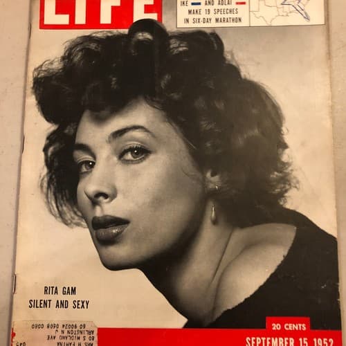 Life Magazine September 15, 1952 Rita Gam, noted for her allure and silent chari - Image 1