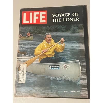 Life Magazine June 7 1968 Voyage of The Loner Featuring Eugene McCarthy - Image 1