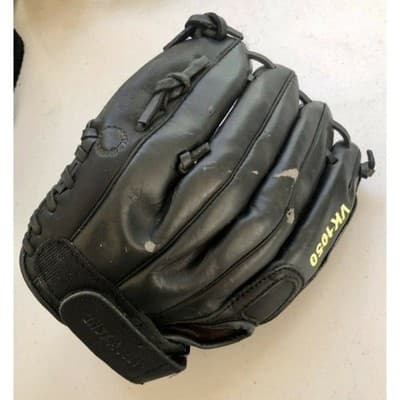 VKM Pro Player V Model Full Grain Leather Baseball Glove Black INSTA-A-JUST - Thumbnail 4
