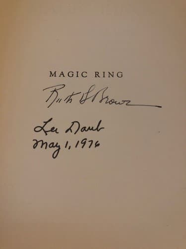 AUTOGRAPHED Magic Ring Collection of Verse 1st Revised Printing 1937 +EXTRA POEM - Image 1