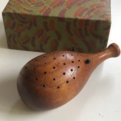 Vintage MCM Wooden Hedgehog Toothpick Holder with Original Box and Picks - Thumbnail 6
