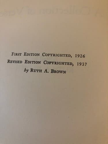 AUTOGRAPHED Magic Ring Collection of Verse 1st Revised Printing 1937 +EXTRA POEM - Thumbnail 3