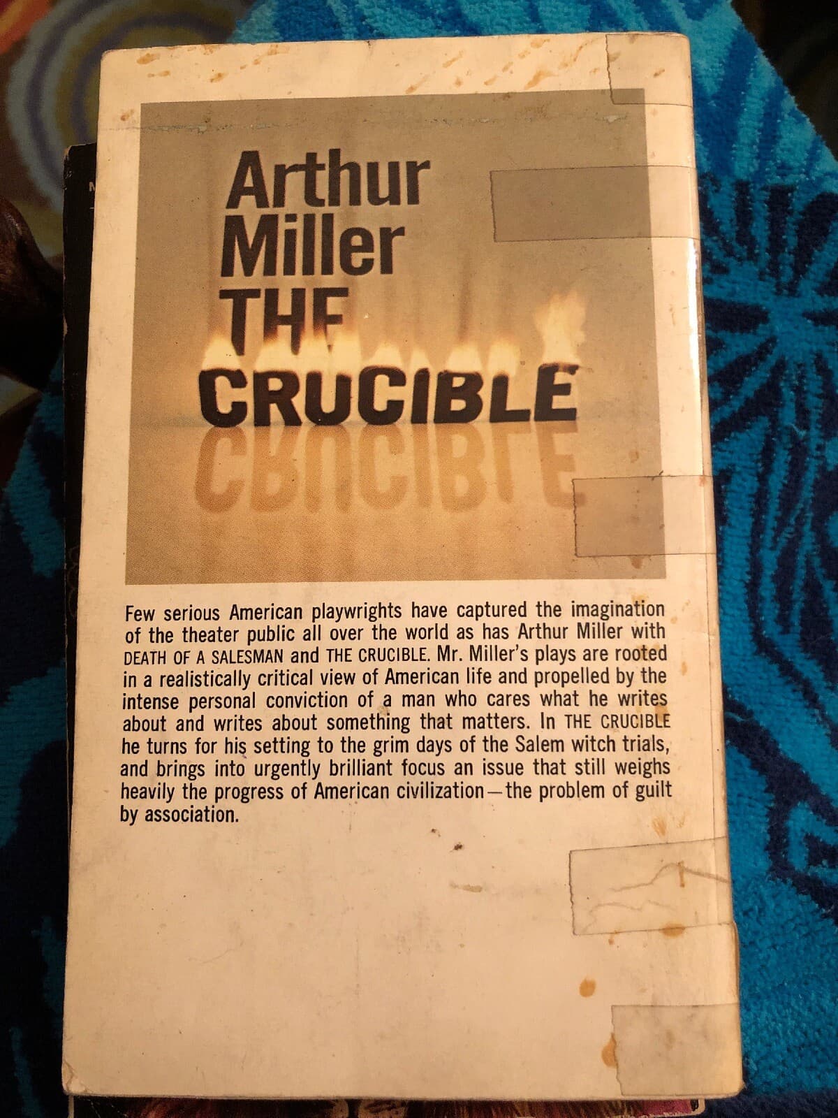 The Crucible Arthur Miller Pb. Reading Copy Only. Cover Has Been Tape Reinforced - Thumbnail 2