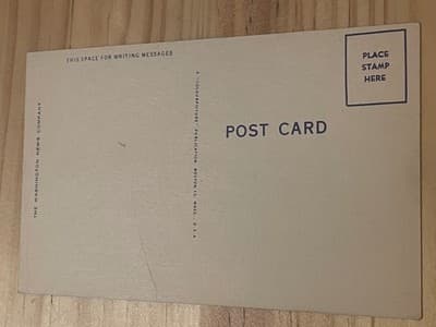 Lincoln Memorial Washington DC Postcard Cherry Blossoms Linen Unposted USA - Thumbnail 2