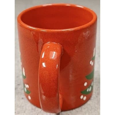 ONE Vintage Waechtersbach W Germany Christmas Tree Mugs Red Ceramic - Thumbnail 6