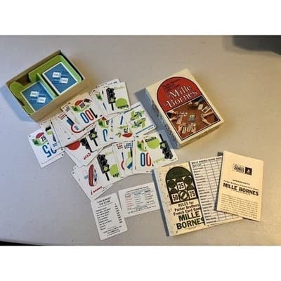 Parker Brothers Mille Bornes French Card Game 1971 Complete Vintage - Image 1