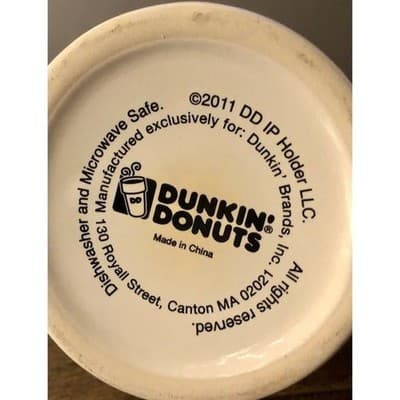 Dunkin Donuts Ceramic Coffee Mug 2011 DD Logo Dishwasher Microwave Safe - Thumbnail 4