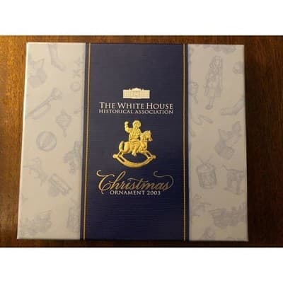 White House Historical Association Christmas Ornament 2003 Rocking Horse Train - Thumbnail 2