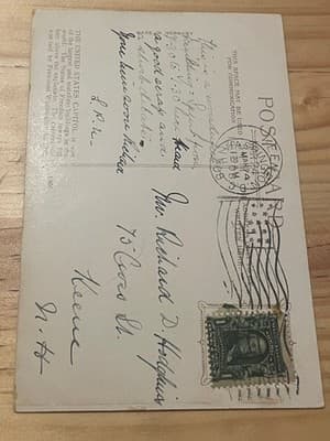 United States Capitol Postcard Mailed 1939 Made in Germany Handwritten Stamp - Thumbnail 2