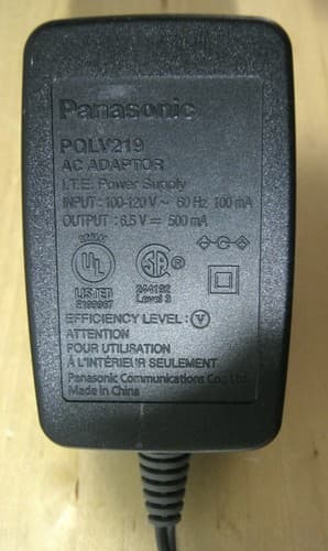 Panasonic PQLV219Z AC Adapter for KX-TG9372 KX-TG9381 KX-TG9382 KX-TG9391 - Thumbnail 2