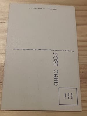 Immaculate Conception Church Lowell Massachusetts Postcard Curteich C T Vintage - Thumbnail 2