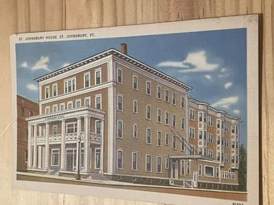 St Johnsbury House Postcard St Johnsbury VT Vintage Linen Unused 61353 - Image 1