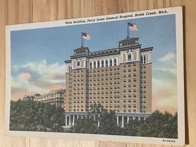 Percy Jones General Hospital Postcard Battle Creek MI Curteich Unused - Image 1