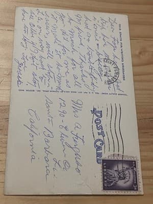 U.S. Post Office St Petersburg Florida Postcard P-150 Vintage Used 3c Stamp - Thumbnail 2