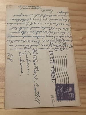 Curteich Colonial Hospital Rochester Minn Linen Postcard Postmarked Handwritten - Thumbnail 2