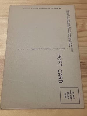 Jefferson Hotel St Louis Vintage Linen Postcard Unused Hotel Building TWA Color - Thumbnail 2