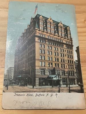 Iroquois Hotel Buffalo NY Vintage Postcard Illustrated Postal Card Co Unposted - Image 1