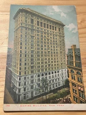 Empire Building New York Postcard Vintage Unposted 20th Century Architecture - Image 1