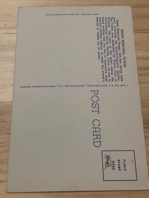 Vintage Enger Memorial Tower Duluth MN Postcard Curteich Art Colortone Unposted - Thumbnail 2