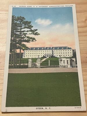 Oteen N C Nurses Home US Veterans Administration Postcard Linen Unposted Vintage - Image 1