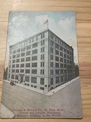 Stronge & Warner Co Postcard St Paul Minn Millinery Building Postmarked Vintage - Image 1