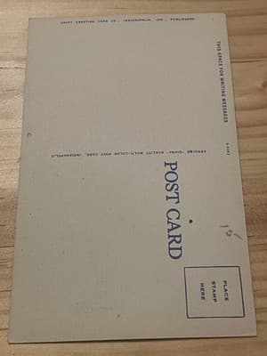 Christ Church Monument Circle Indianapolis Vintage Postcard Unposted Linen Blank - Thumbnail 2