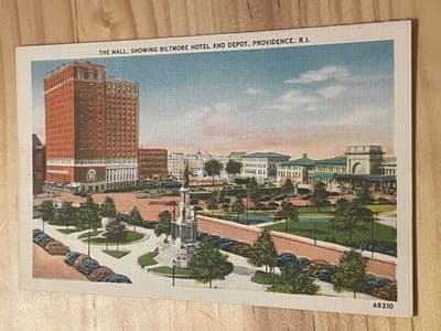 Berger Bros Providence RI Postcard The Mall Biltmore Hotel Depot Unposted VTG - Image 1