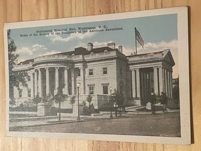 W B Garrison Continental Memorial Hall Washington DC Postcard Unused Vintage - Image 1