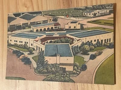 Randolph Field San Antonio TX Post Exchange Postcard Mailed Vintage 1940s USAF - Image 1