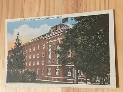 Worrell Hospital Rochester MN Postcard Co-Mo Pub Minneapolis Color Unposted - Image 1