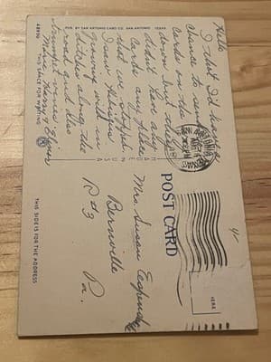Randolph Field San Antonio TX Post Exchange Postcard Mailed Vintage 1940s USAF - Thumbnail 2