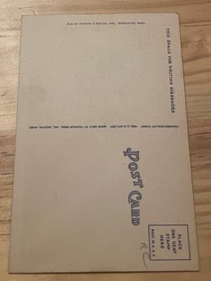 Vintage Perkins Butler Holy Cross College Postcard Worcester MA Linen Unposted - Thumbnail 2