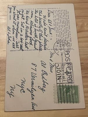 US Capitol Postcard Washington DC Vintage Mailed 1 Cent Stamp Scenic LOC Color - Thumbnail 2