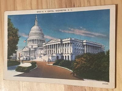 B S Reynolds US Capitol Washington DC Vintage Postcard Handwritten Unposted - Image 1