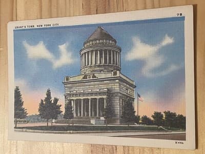 Grants Tomb Postcard New York City Vintage Linen Scenic Unposted Unwritten K4906 - Image 1