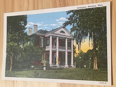 Curteich Postcard Arlington Natchez Mississippi Vintage Unposted 2A362-N Color - Image 1