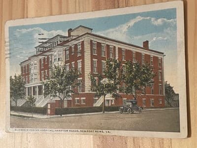 Elizabeth Buxton Hospital Newport News VA Postcard Louis Kaufmann Vintage Posted - Image 1