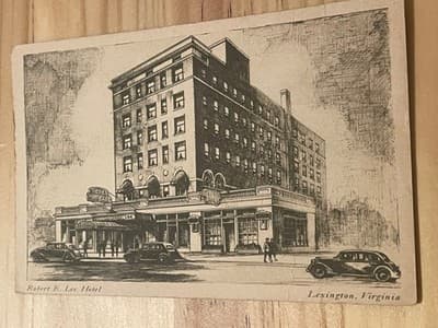 Robert E Lee Hotel Postcard Lexington Virginia Vintage Unposted Hotel Card - Image 1