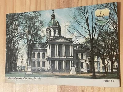 State Capitol Concord NH Vintage Postcard Unposted New Hampshire Capitol - Image 1