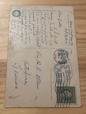 Elizabeth Buxton Hospital Newport News VA Postcard Louis Kaufmann Vintage Posted - Thumbnail 2